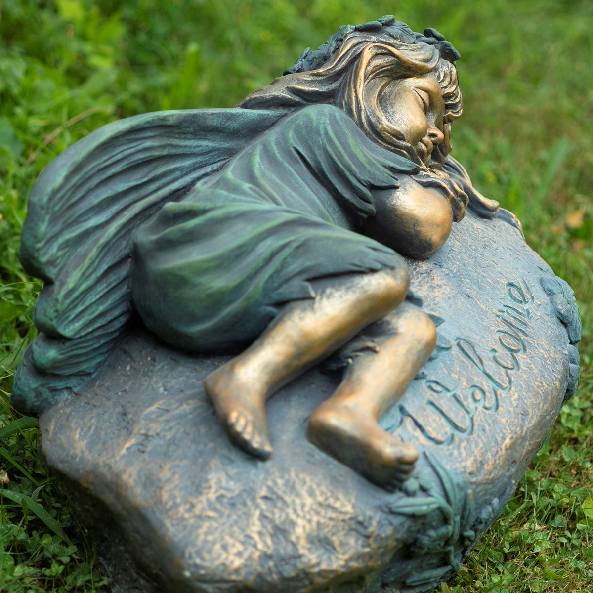 20" Tall Magnesium Sleeping Fairy Statue "Ivy"