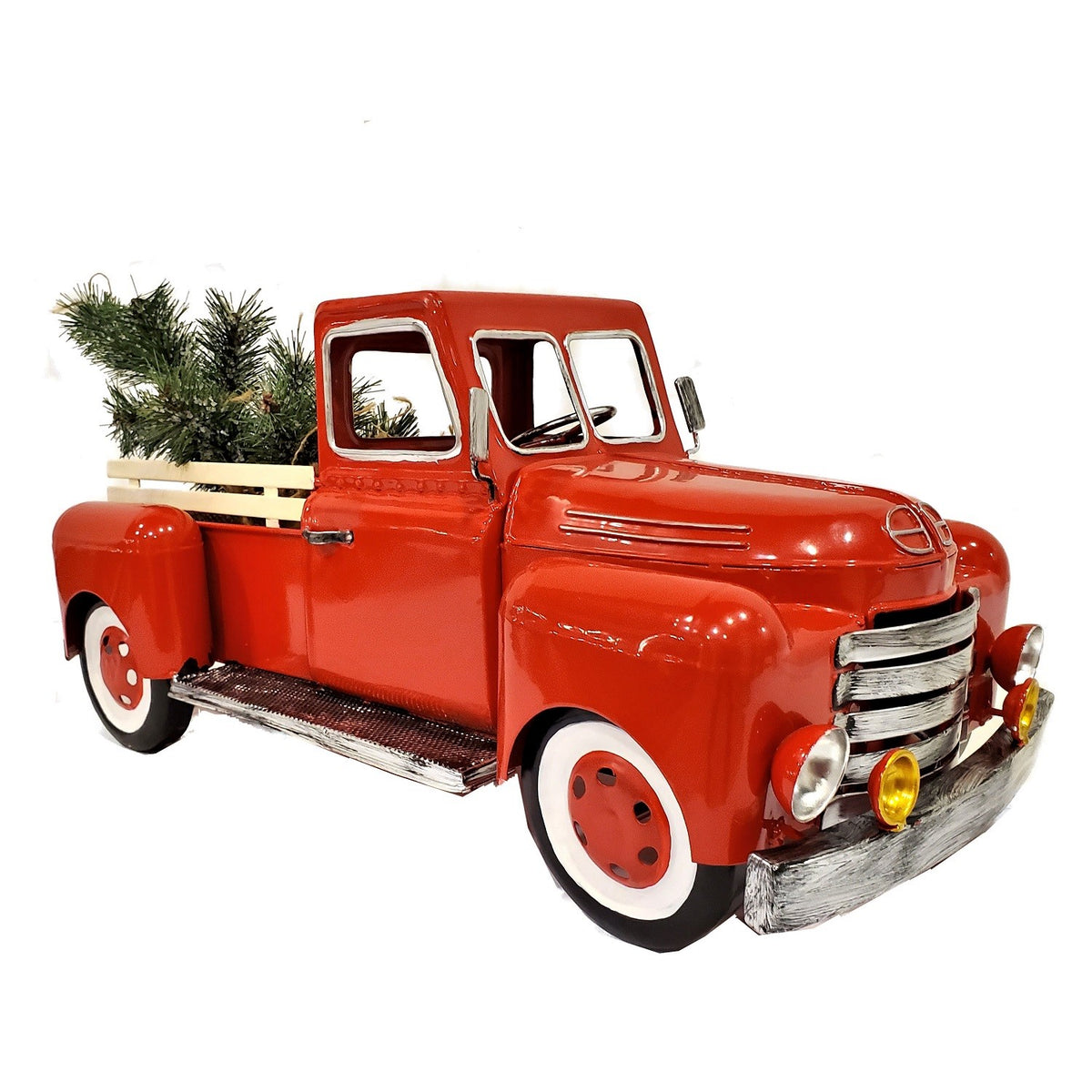 18" Red Metal Truck Decoration