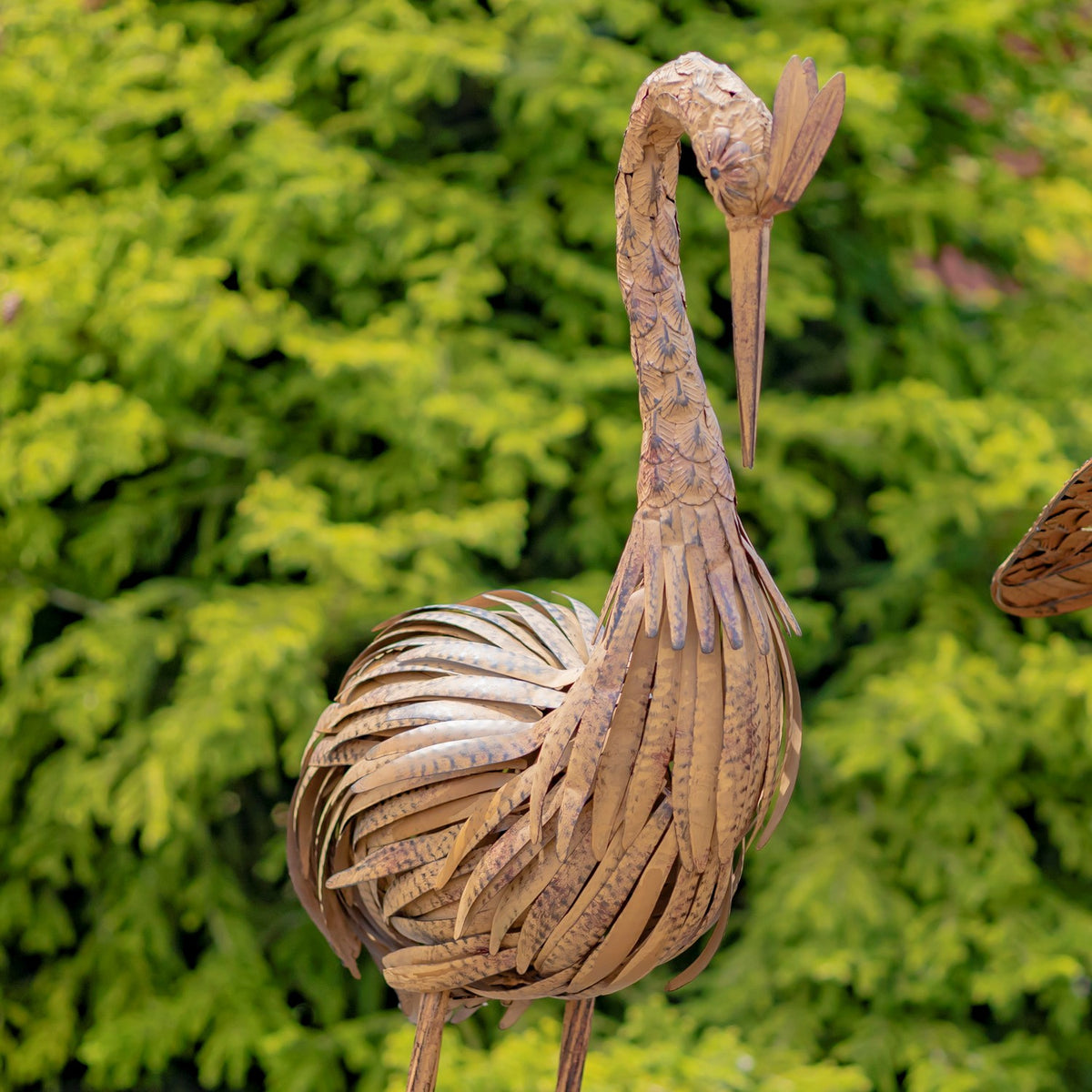 Set of 2 Large Rustic Dancing Herons