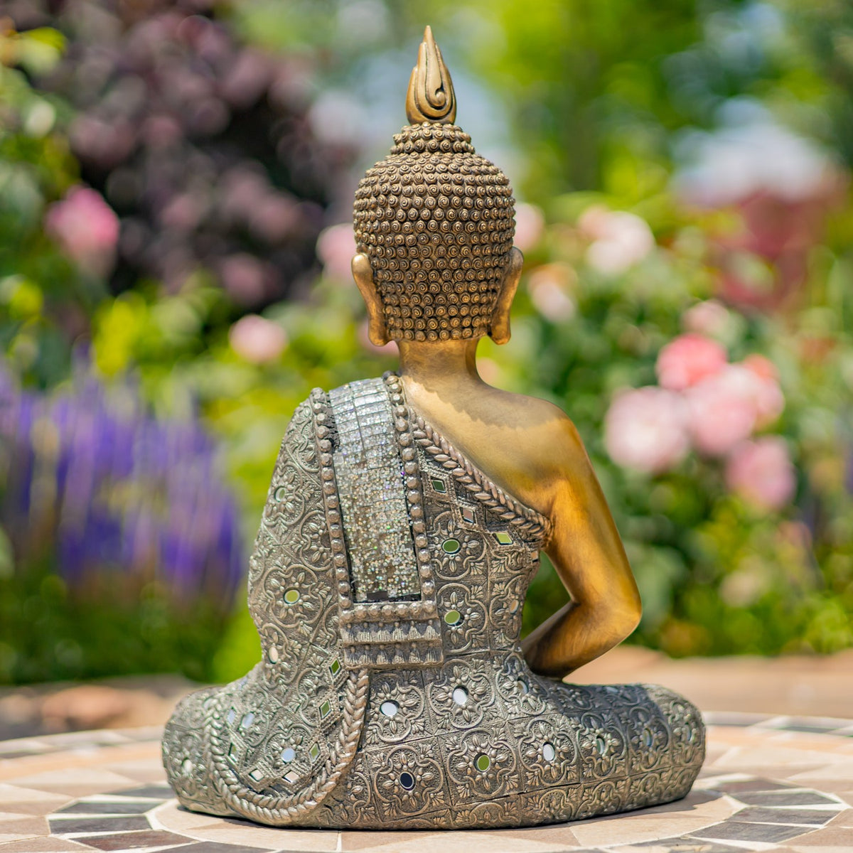 15.75" Tall Meditative Polyresin Buddha Statue