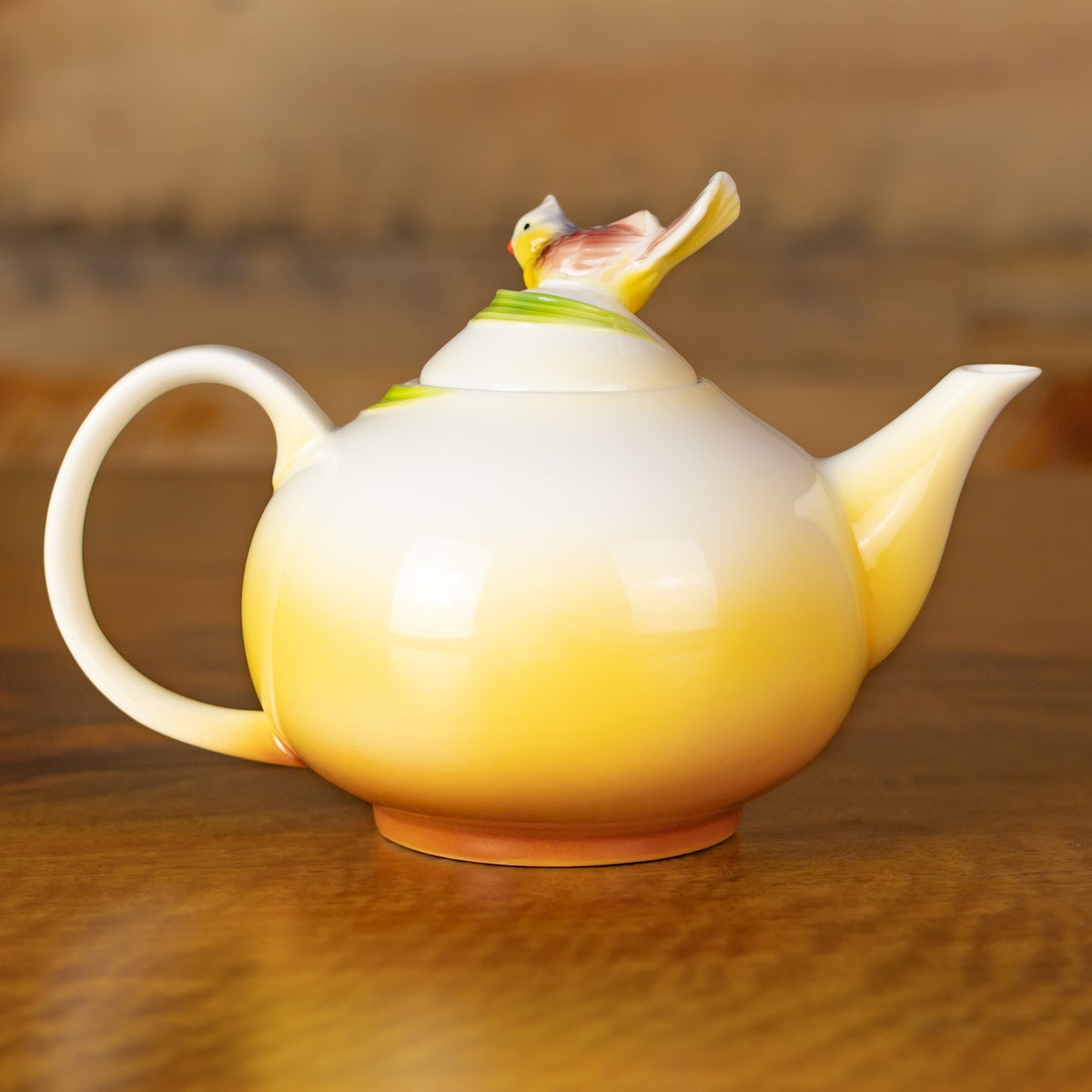 8" Hand Painted Decorative Teapot Accent "Tawny"