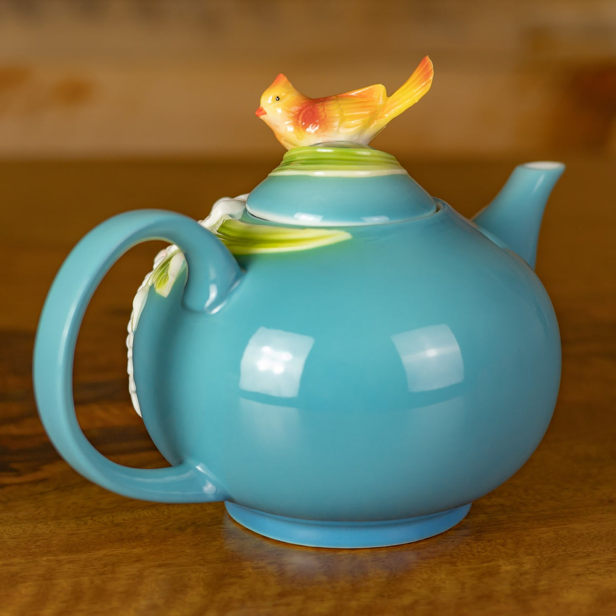8" Hand Painted Decorative Teapot Accent "Afina"