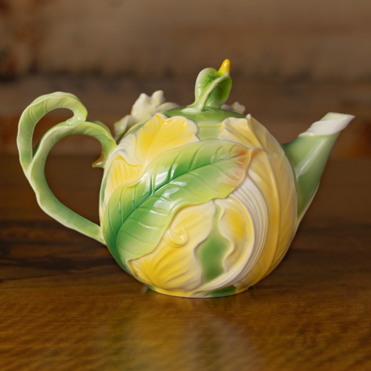 9" Hand Painted Decorative Teapot Accent "Xanthe"