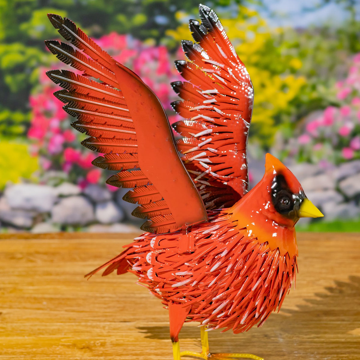 Set of 2 Assorted Cardinal Metal Figurines