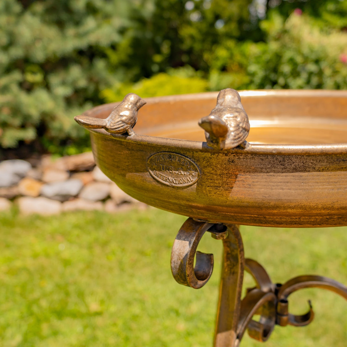 31.3" Tall Birdbath-Feeder with TriStand