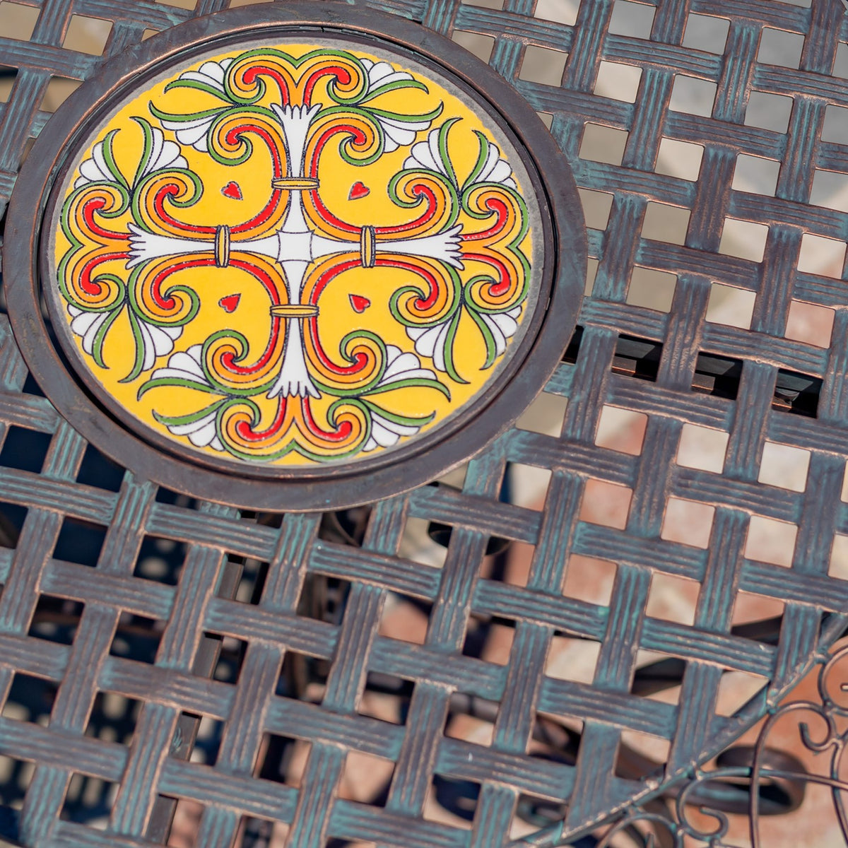 San Marino Round Mosaic Bistro Table "Dolomites"