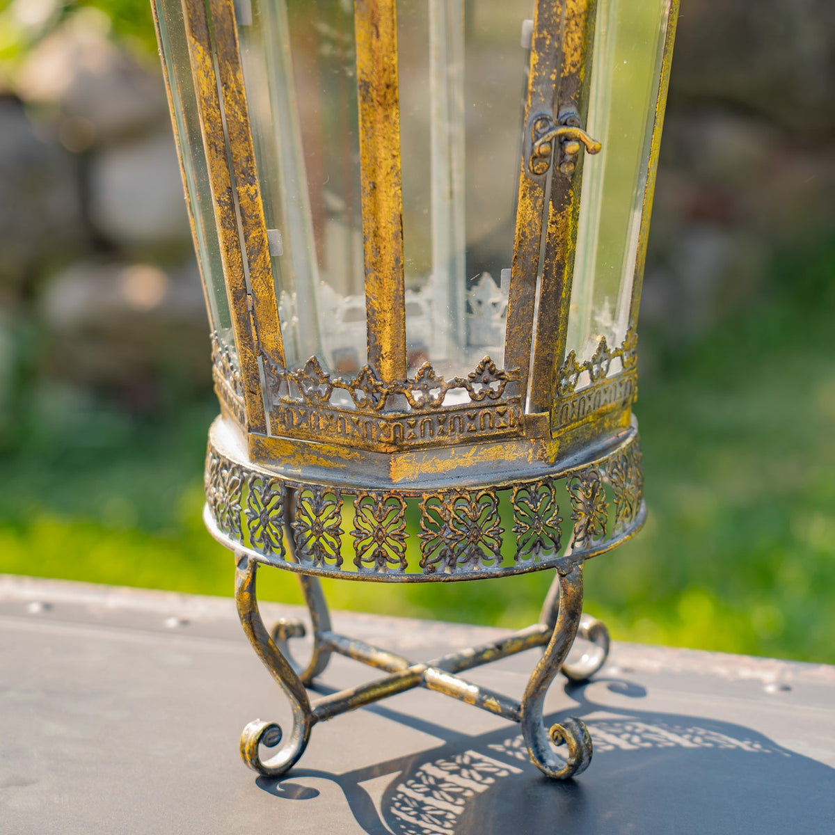 Set of 2 Iron/Glass Terrariums "Barcelona"
