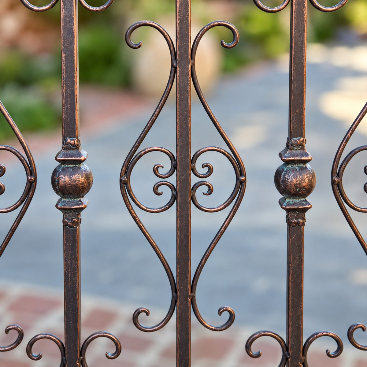 74" x 40" Iron Garden Gate Fence