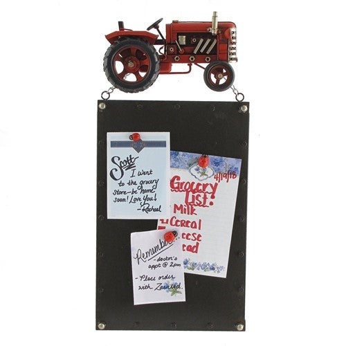 Set of 6 Iron Tractor Hanging Magnetic Note Boards