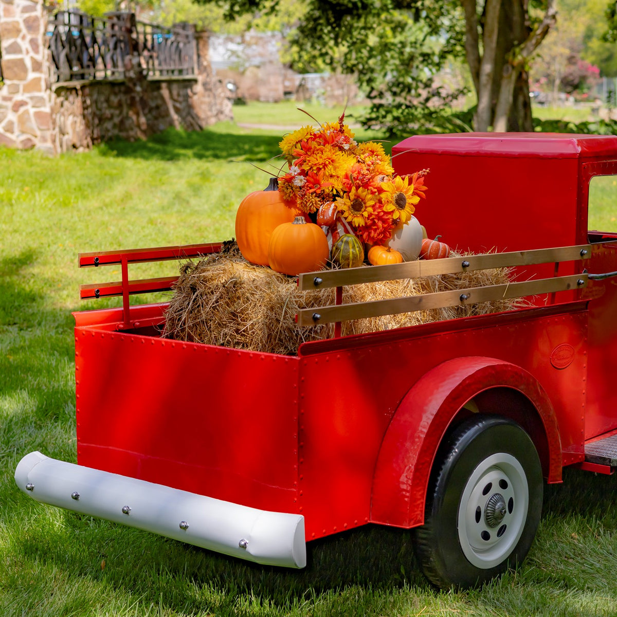 Large Iron Red "Charleston" Truck with LED Lights