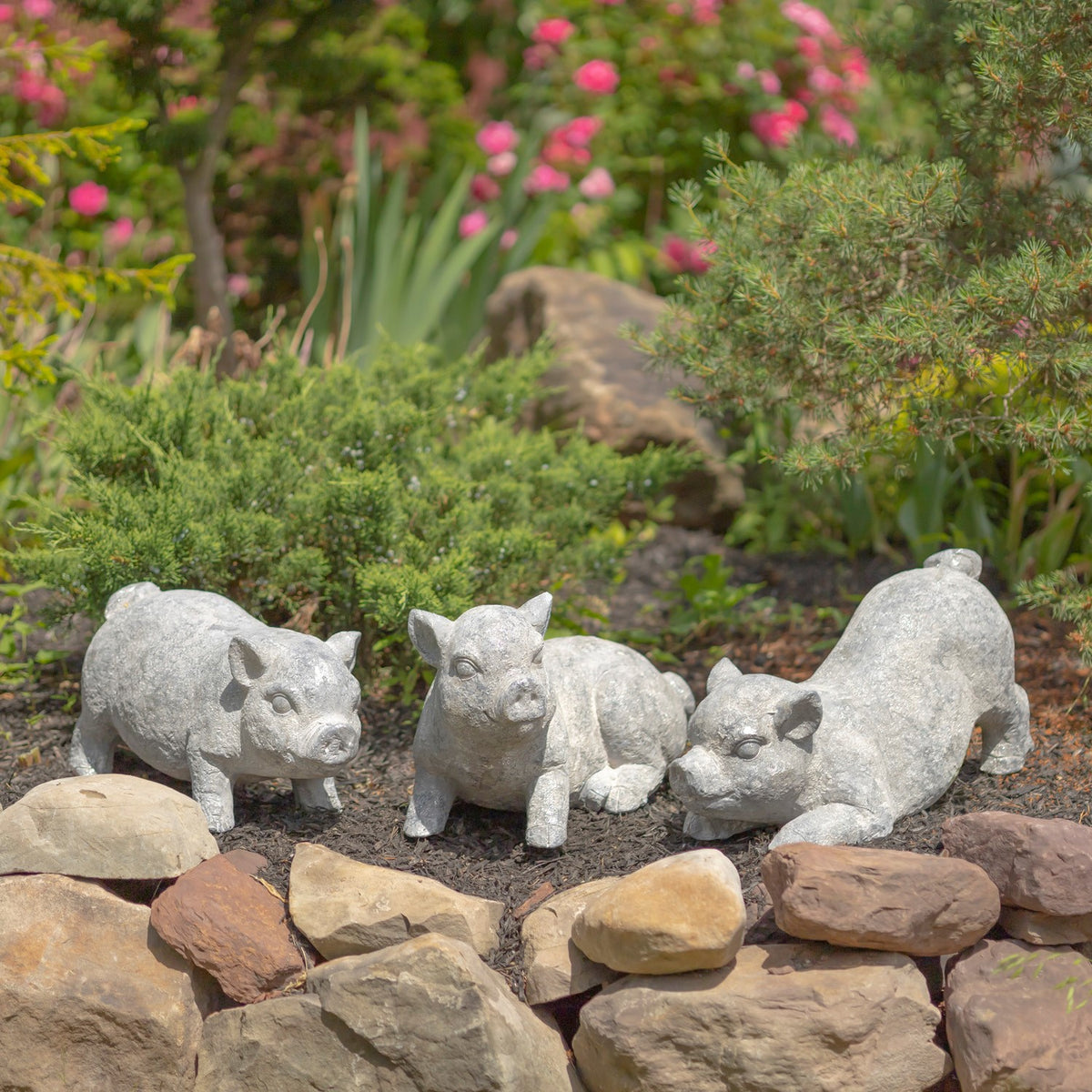 Small Magnesium Piglet Statue "Truffles"
