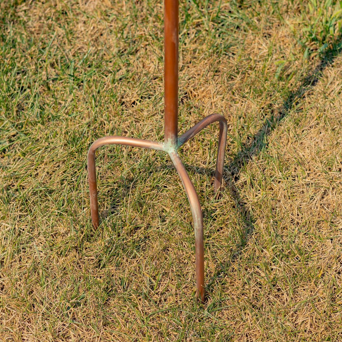 69" Tall Iron & Porcelain Birdhouse Stake "Cannes"