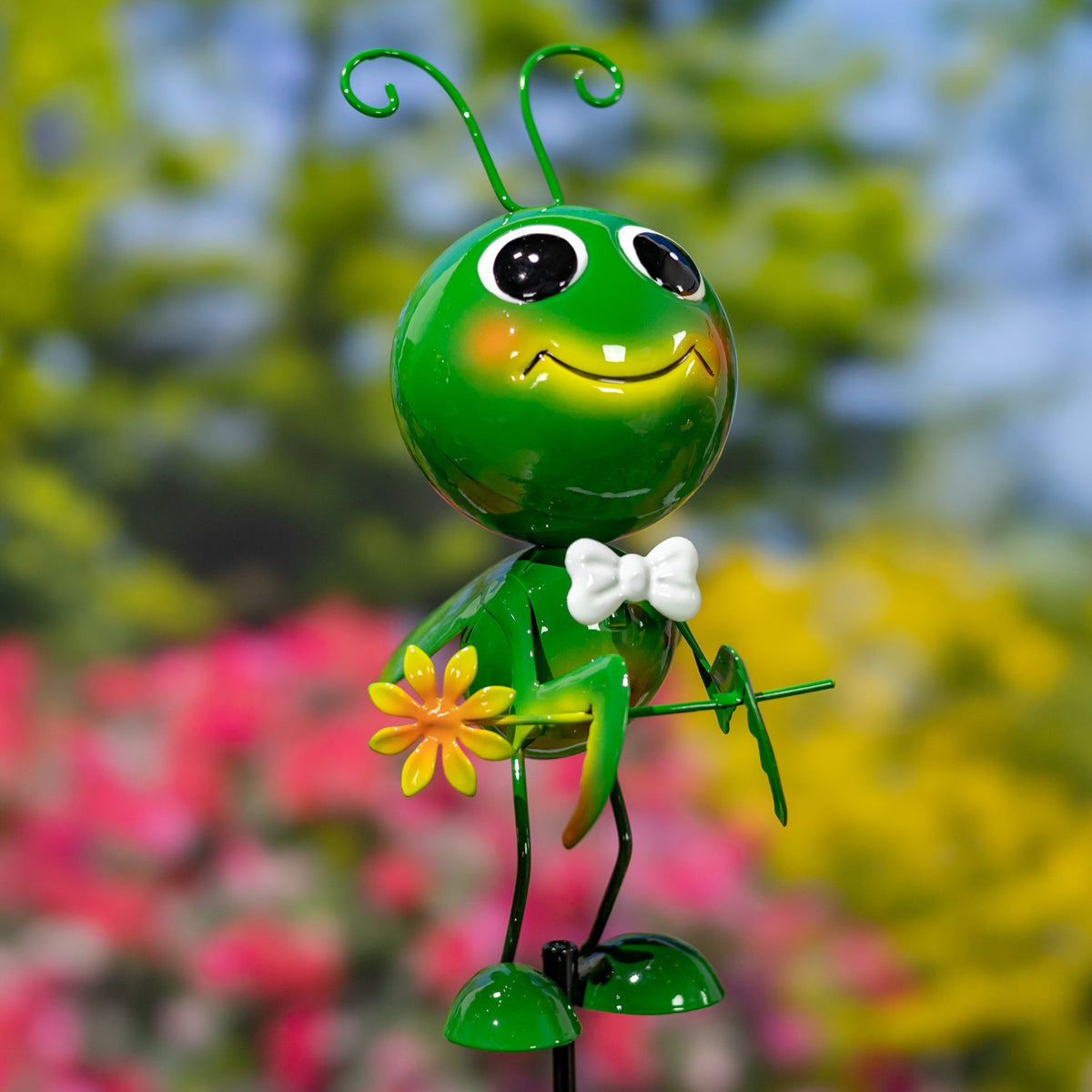 Set of 6 Assorted Metal Cartoon Insect Pot Stakes "The Cooties"