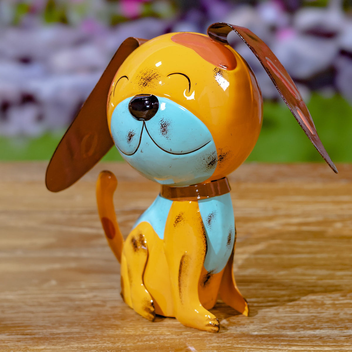 Set of 6 Assorted Metal Dog Figurines "The Puppy Pack"
