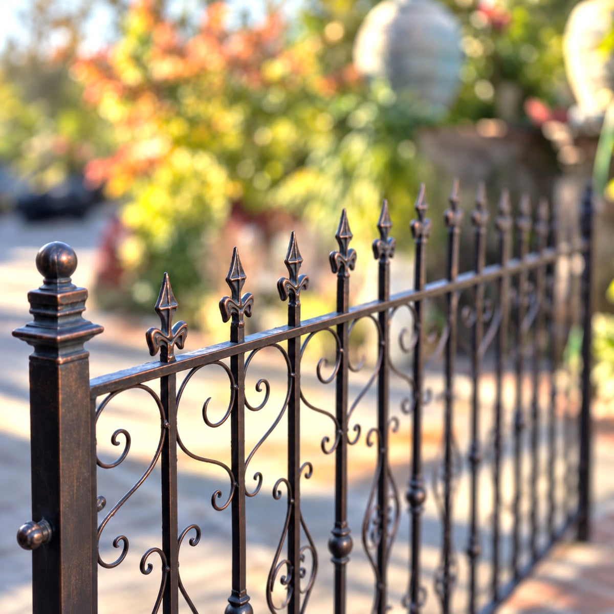 74" x 40" Iron Garden Gate Fence