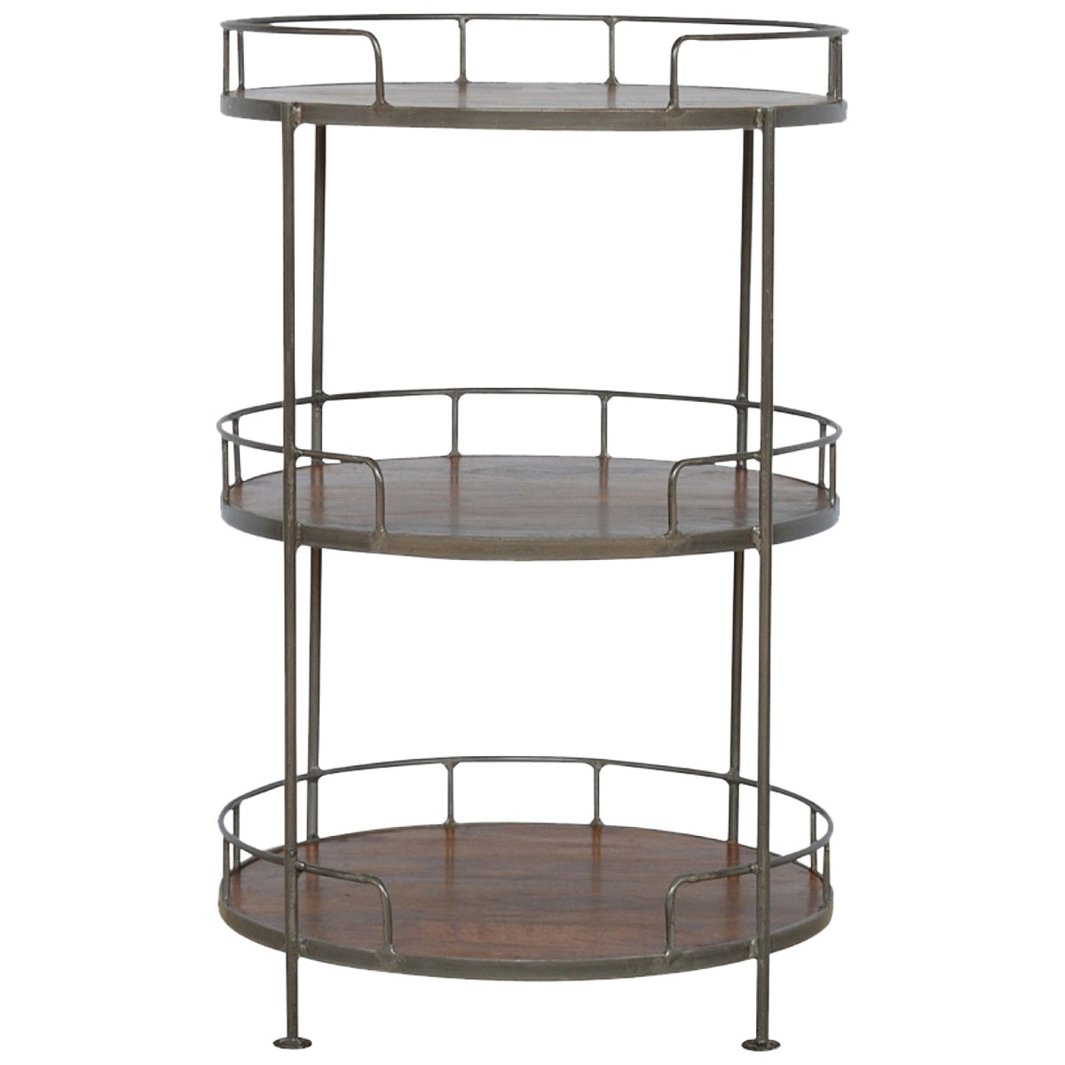 Industrial Round Butler Tray Table