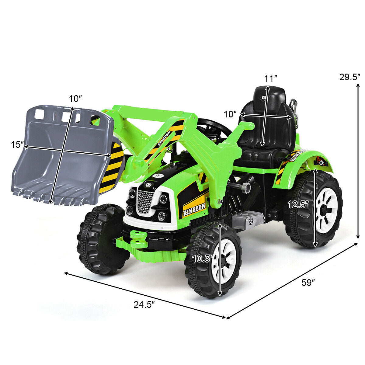 12 V Battery Powered Kids Ride on Dumper Truck