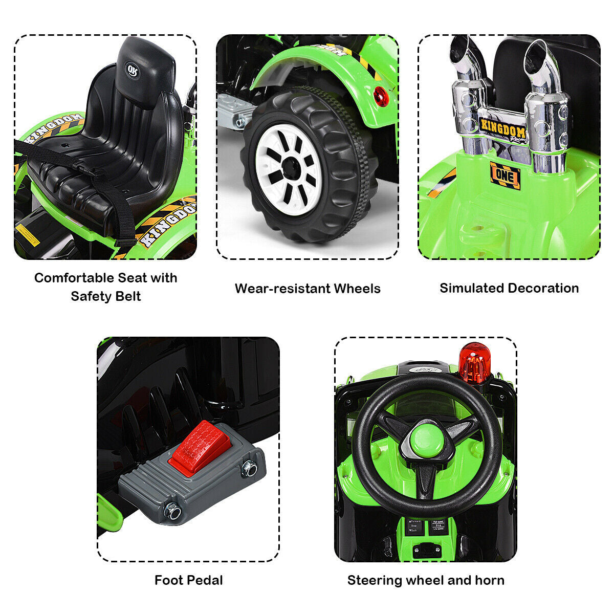 12 V Battery Powered Kids Ride on Dumper Truck
