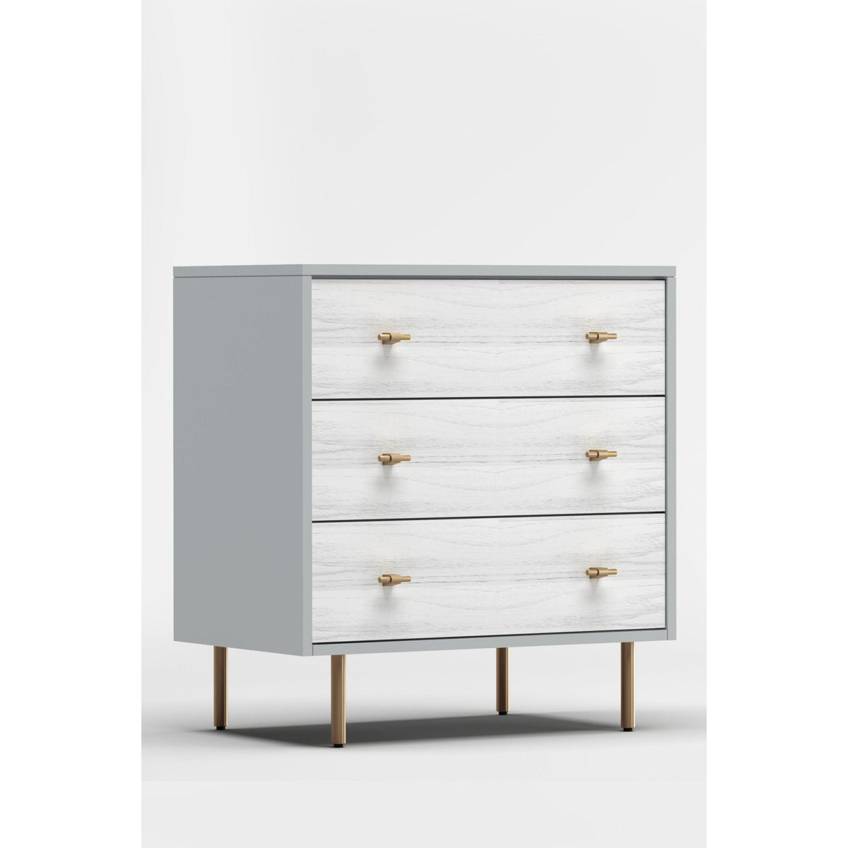 Saige Small Chest, Weathered White/Gray