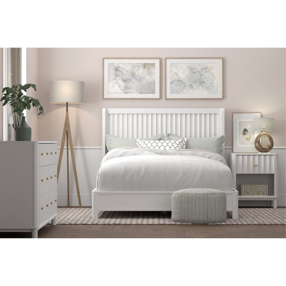 Stapleton Standard King Panel Bed, White