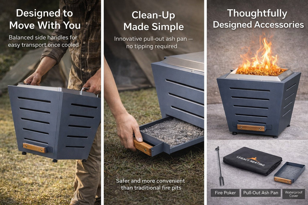 Terra 20" Smokeless Fire Pit, Slate Gray