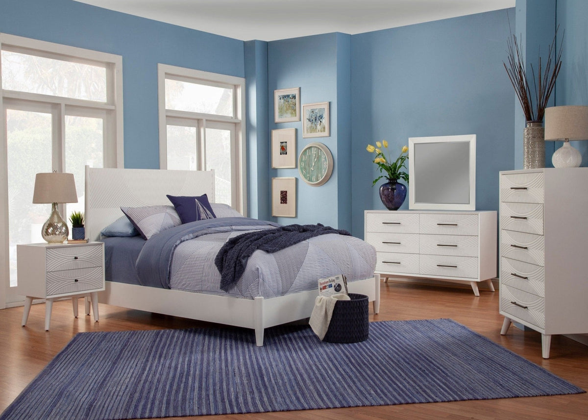 Tranquility Standard King Panel Bed, White