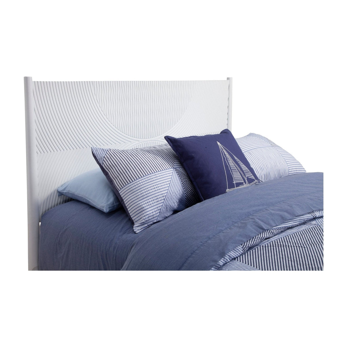 Tranquility California King Panel Bed, White