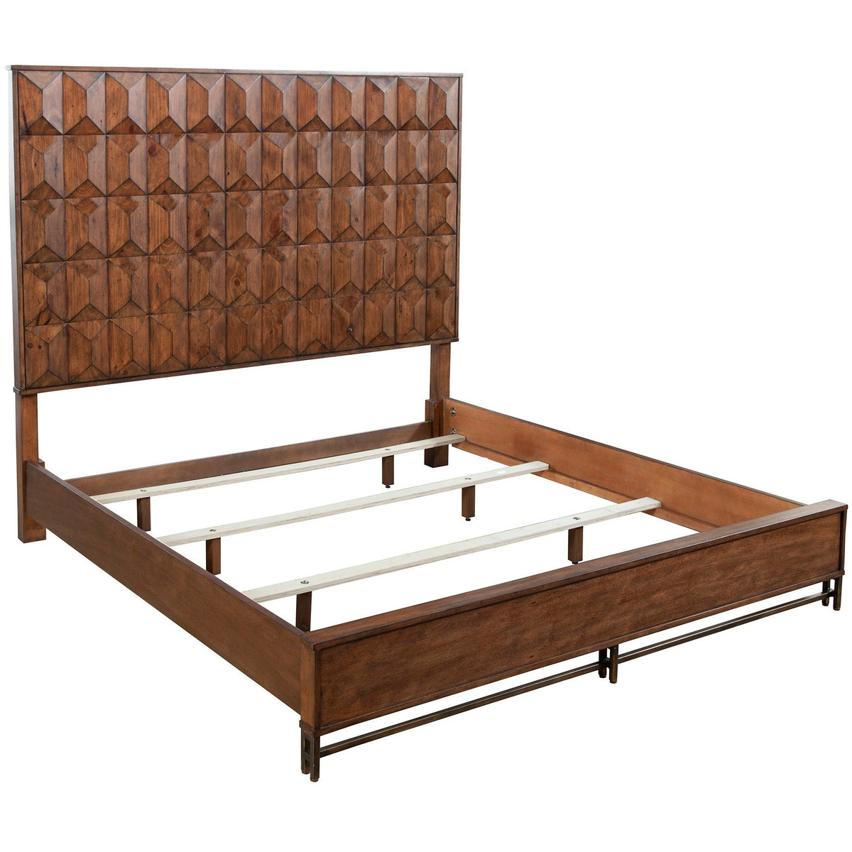 Trig California King Panel Bed, Mahogany