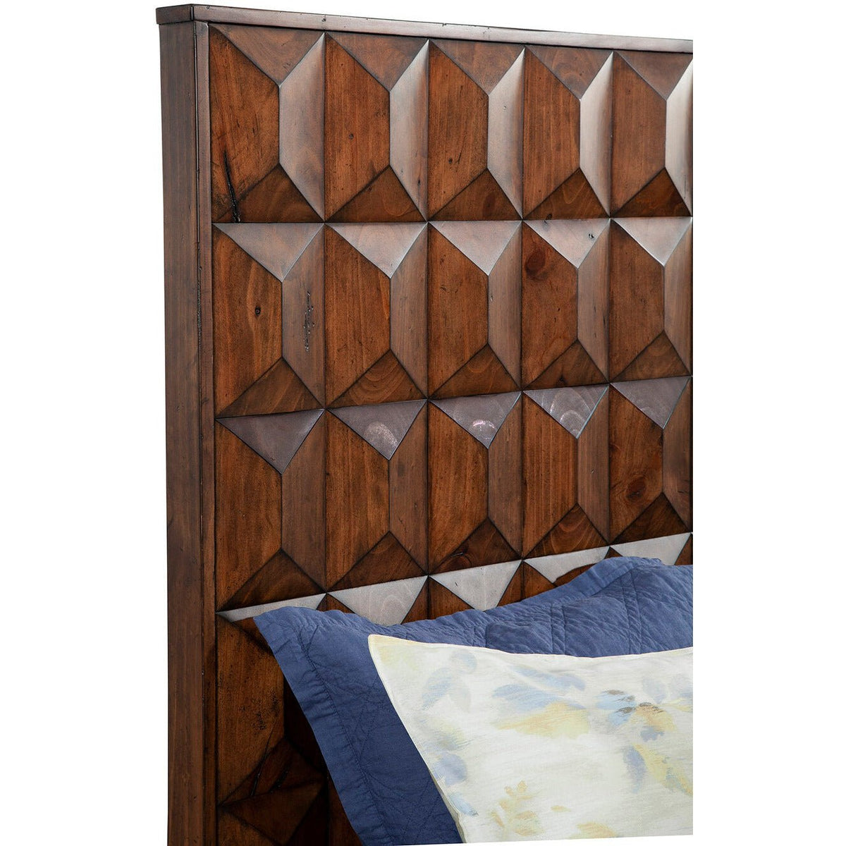 Trig Standard King Panel Bed, Mahogany