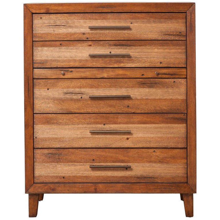 Trinidad 5 Drawer Multifunction Chest, Brown
