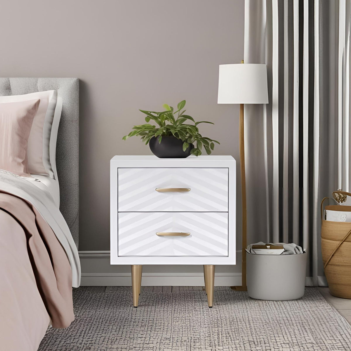 Trixie Nightstand, White