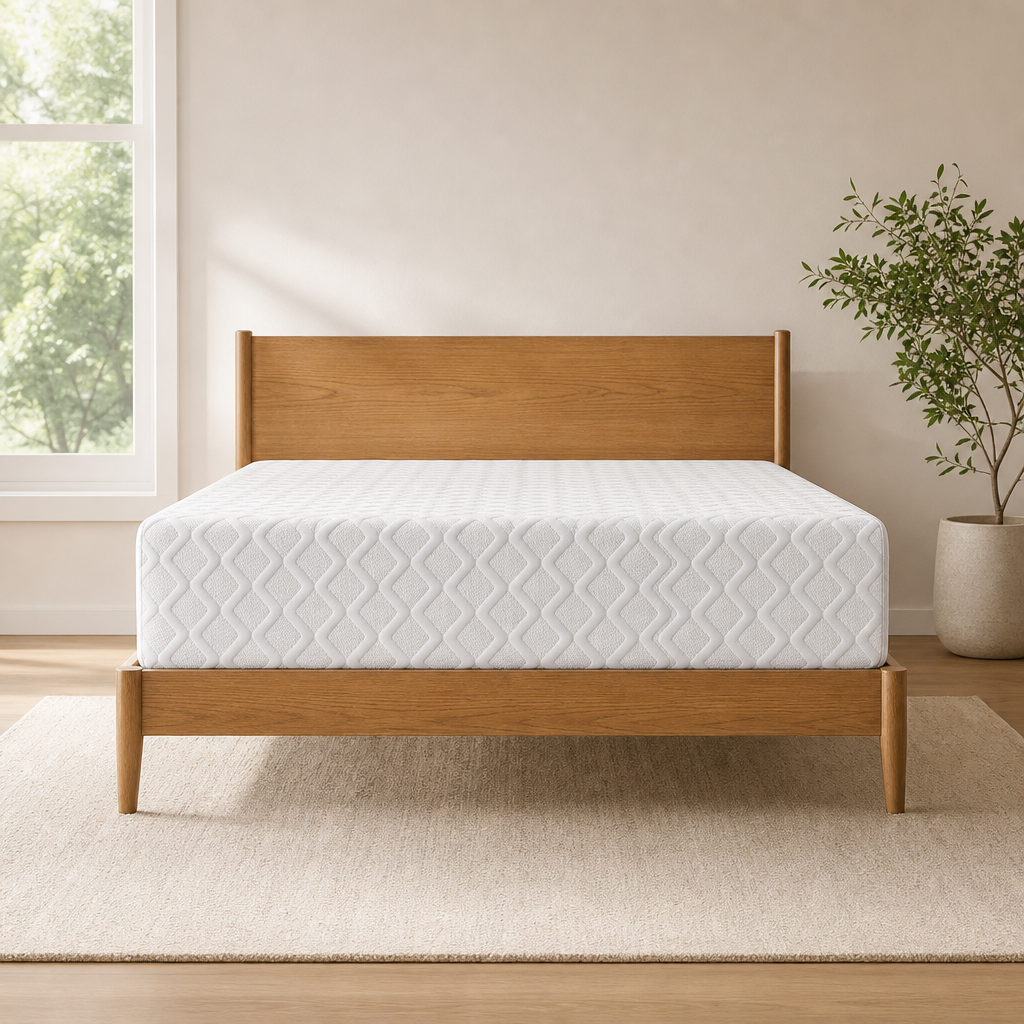 Memory Foam Mattress — Medium-Firm, CertiPUR‑US, Multiple Sizes & Thicknesses centered in a warm neutral furnished room