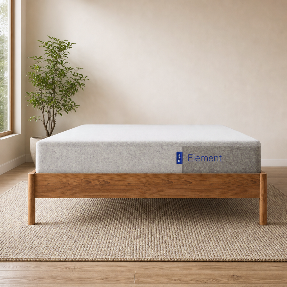Element 10" Foam Mattress — 10-inch Medium Feel, Breathable Foam centered in a warm neutral furnished room