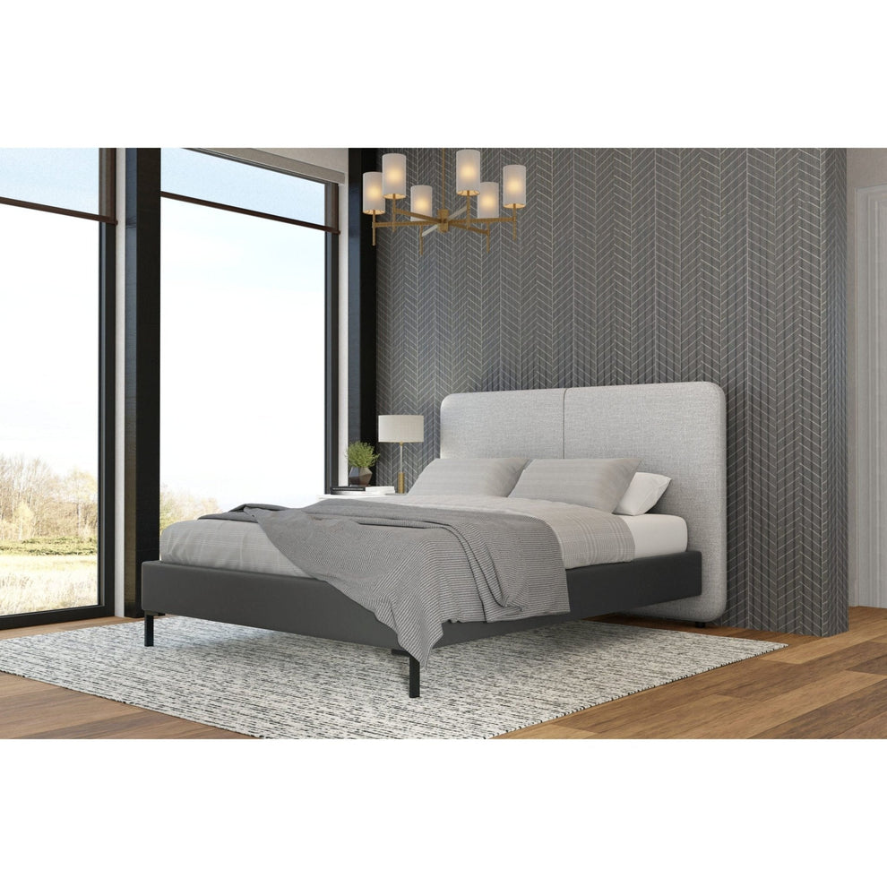 Walden Queen Bed, Light & Dark Grey