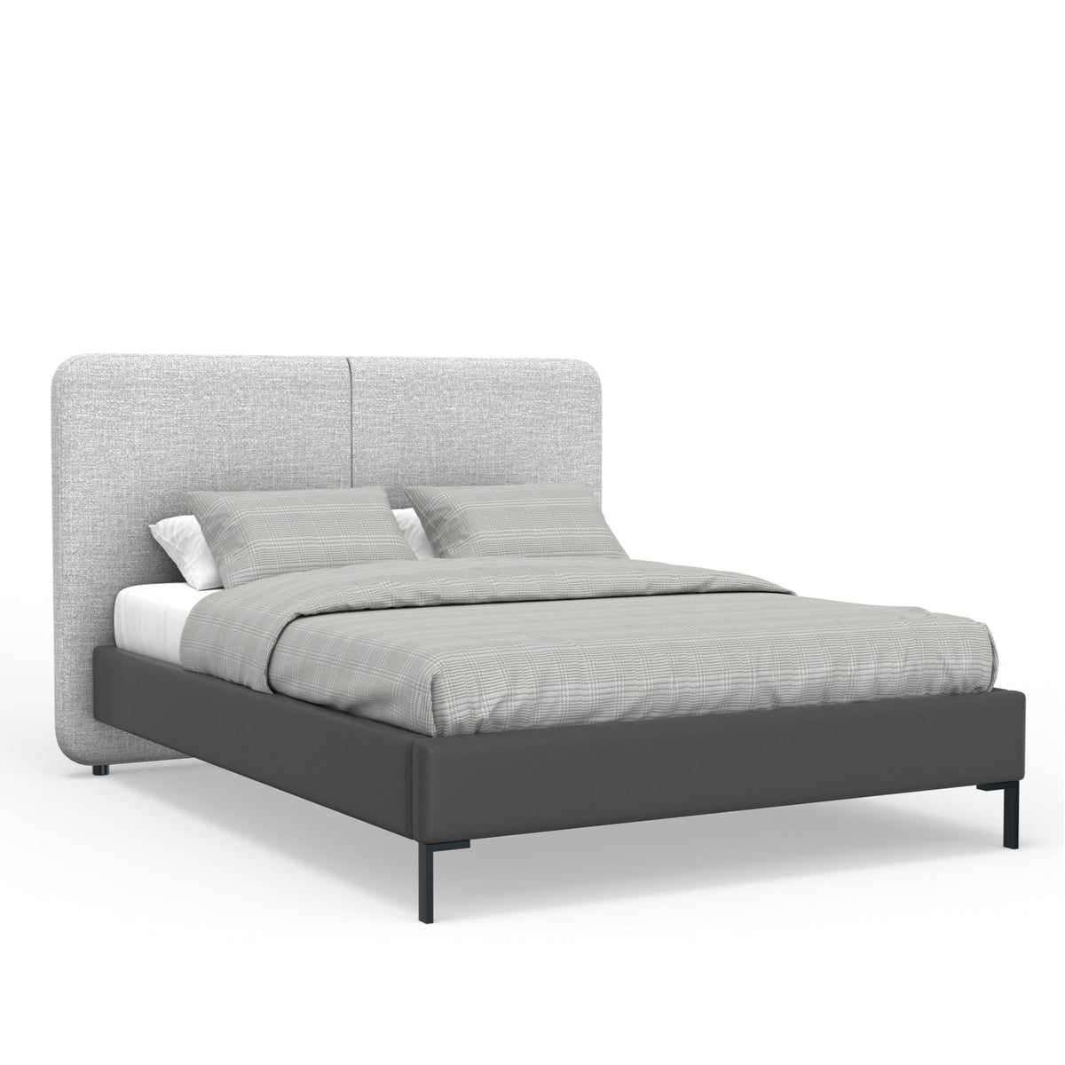 Walden Standard King Bed, Light & Dark Grey