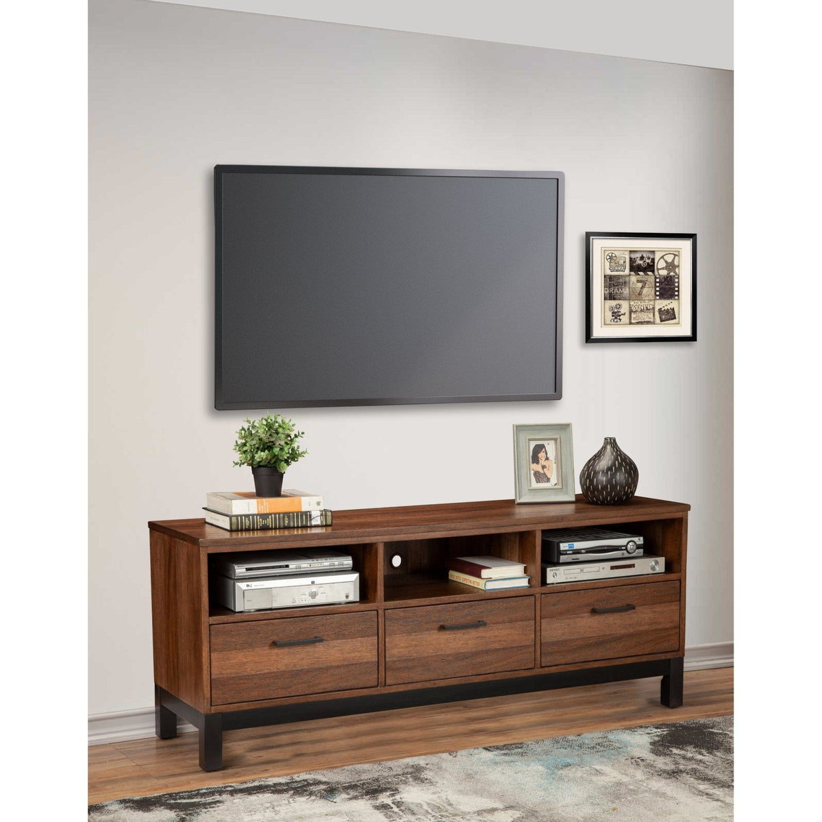 Weston TV Console, Rustic Pine