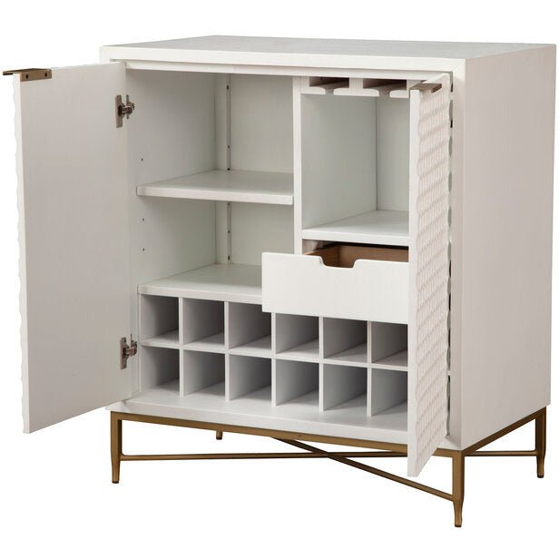 White Pearl Bar Cabinet