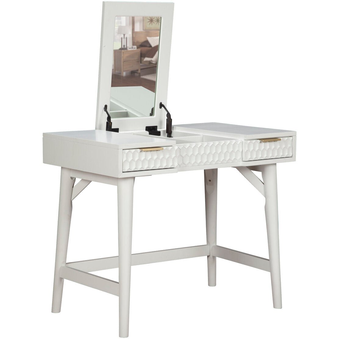 White Pearl Bedroom Vanity