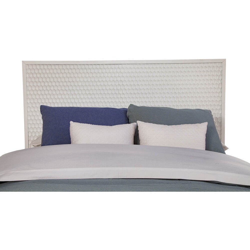White Pearl Full Panel Bed