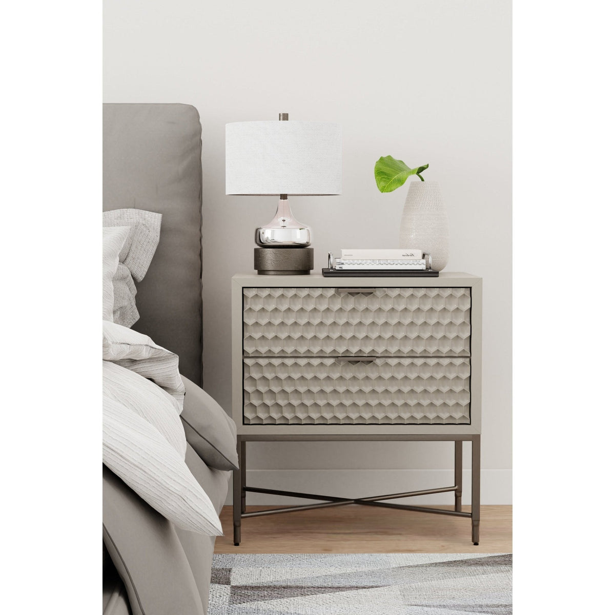 Milo Nightstand - Cement Gray