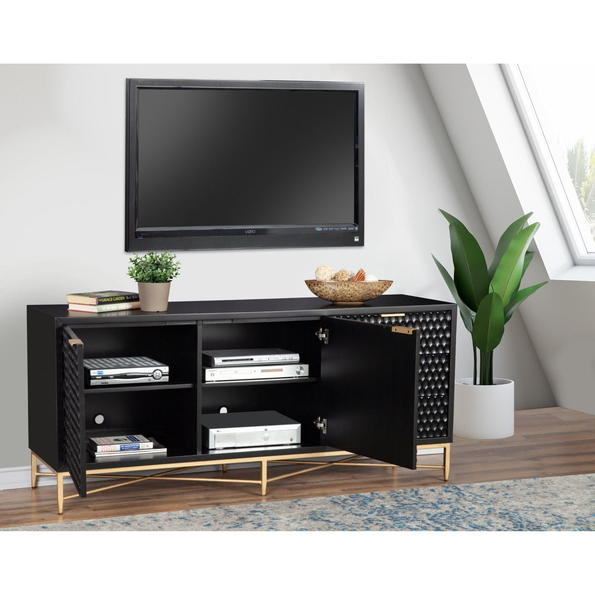 Black Pearl TV Console