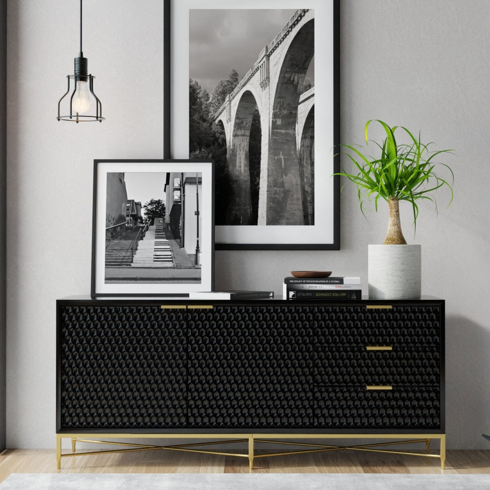 Black Pearl TV Console