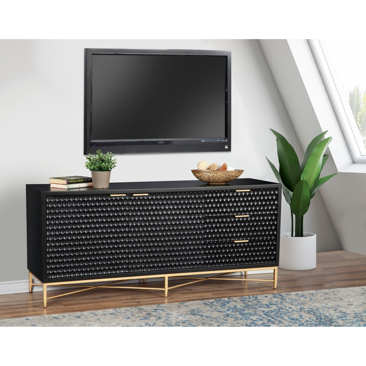 Black Pearl TV Console