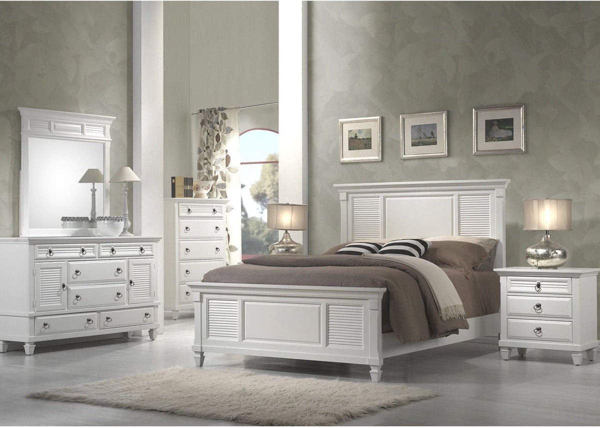 Winchester 6 Drawer Dresser with 2 Cabinets, White