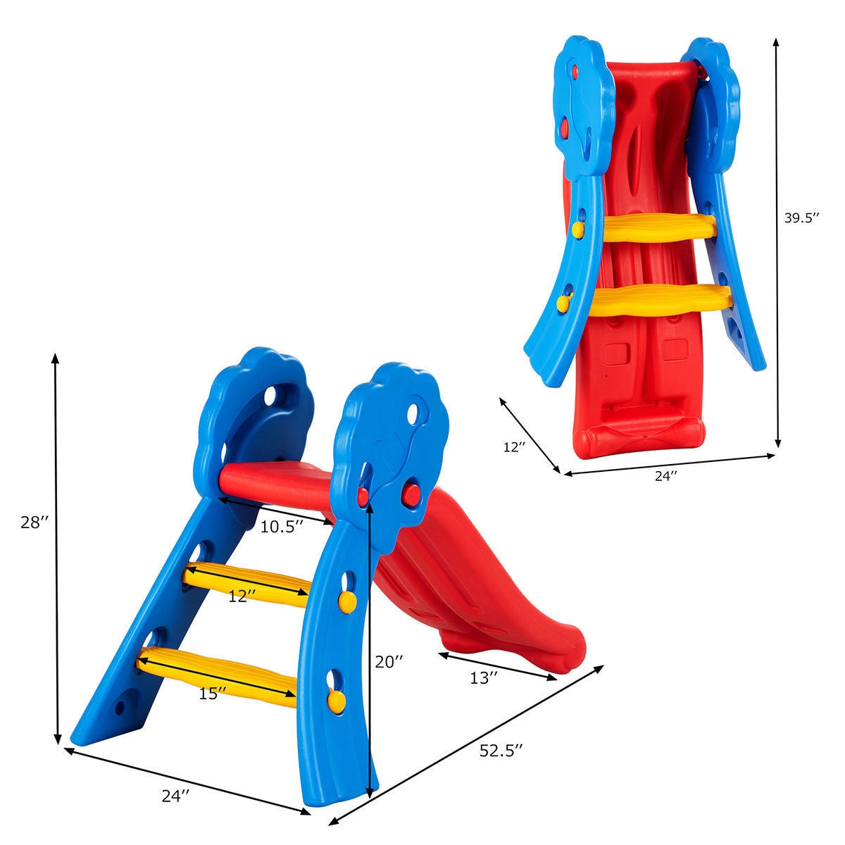 Indoor Outdoor Children Folding Up, Down Slide