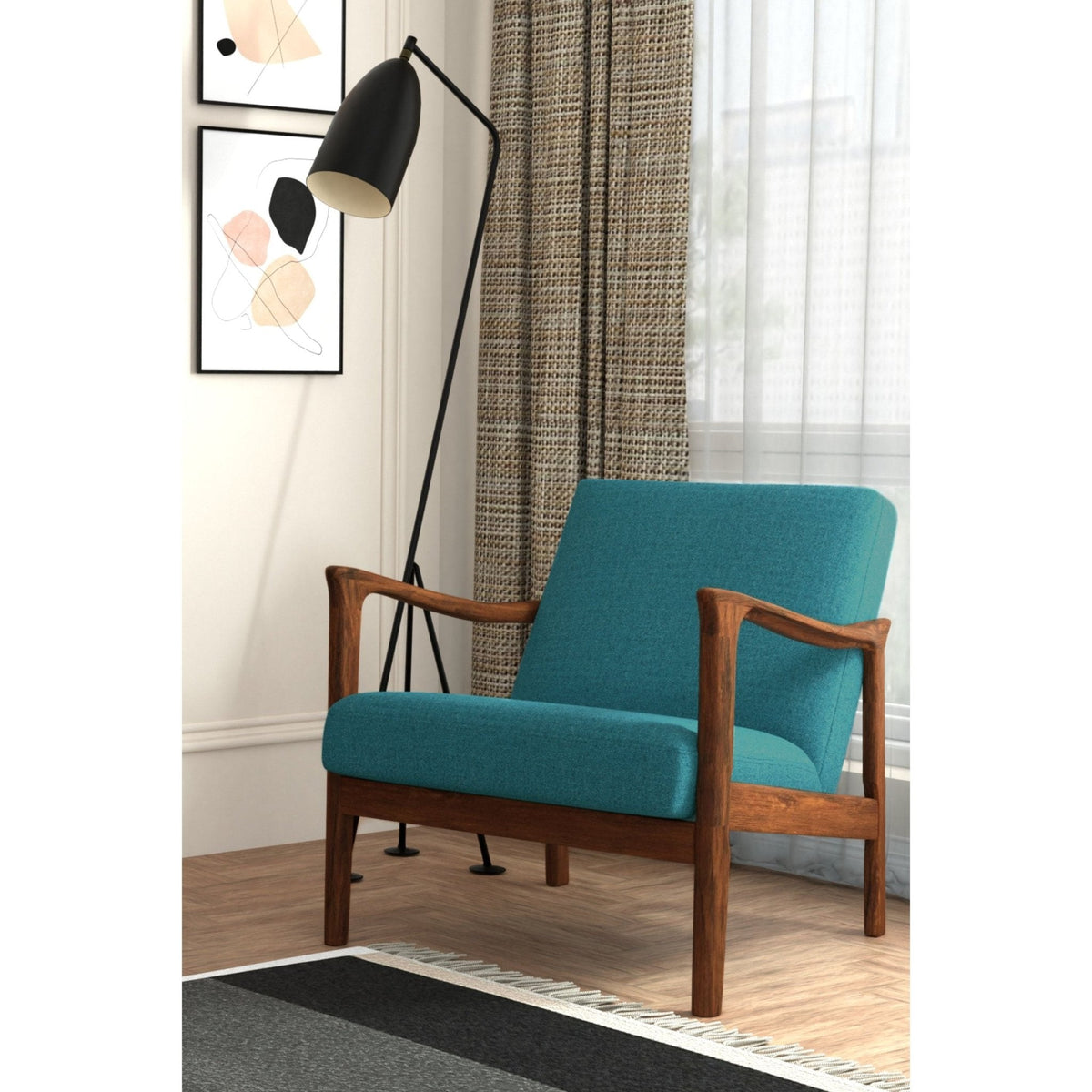 Zephyr Lounge Chair - Turquoise